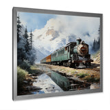 Train Majestic Passage Pointillism I - Train Canvas Wall Art