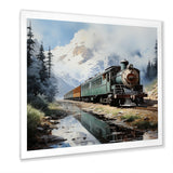 Train Majestic Passage Pointillism I - Train Canvas Wall Art