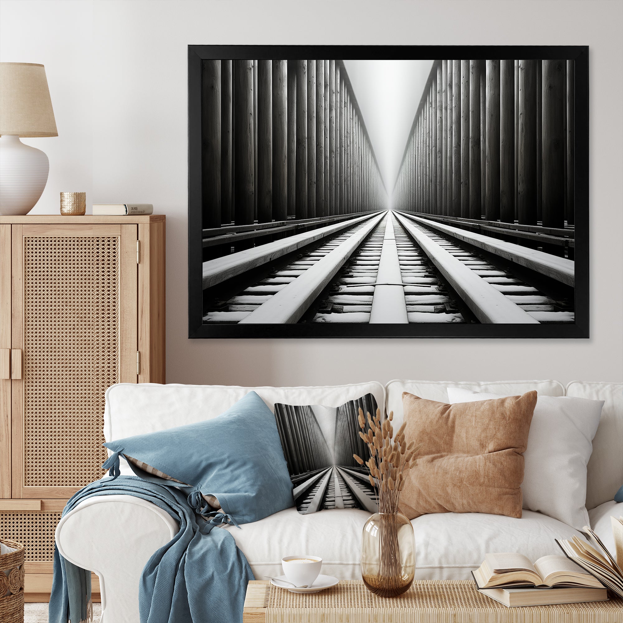 Train Minimalist Tracks I - Train Canvas Wall Art