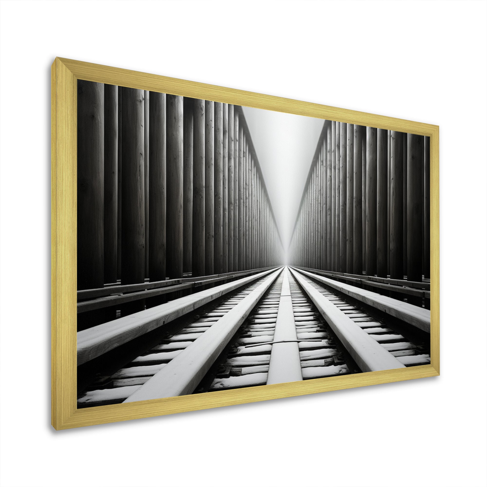 Train Minimalist Tracks I - Train Canvas Wall Art