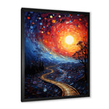 Orange Tree Aerial Dance Pointillism I - Train Canvas Wall Art