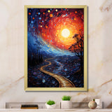 Orange Tree Aerial Dance Pointillism I - Train Canvas Wall Art