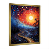 Orange Tree Aerial Dance Pointillism I - Train Canvas Wall Art