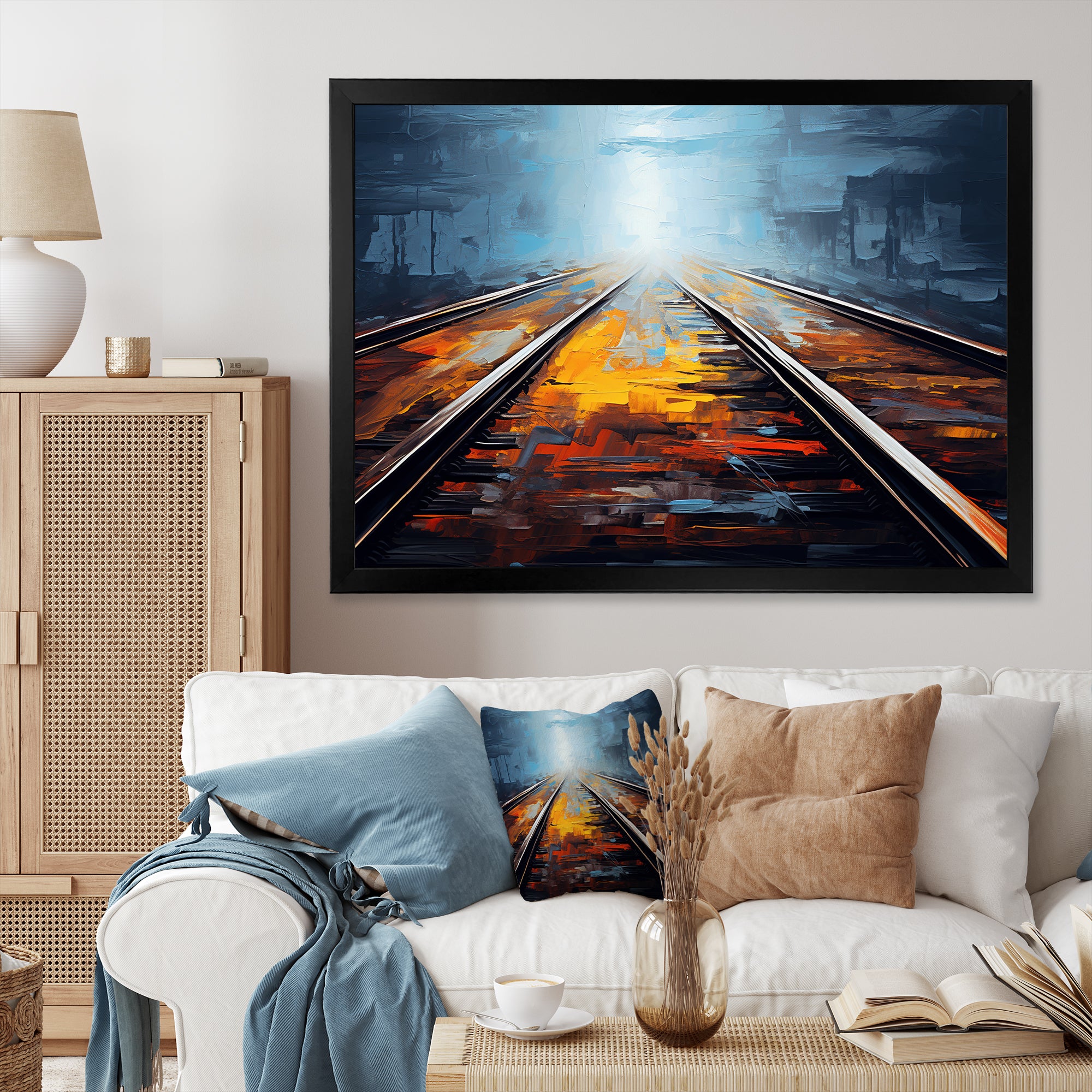 Train Serene Railways Track - Train Canvas Wall Art
