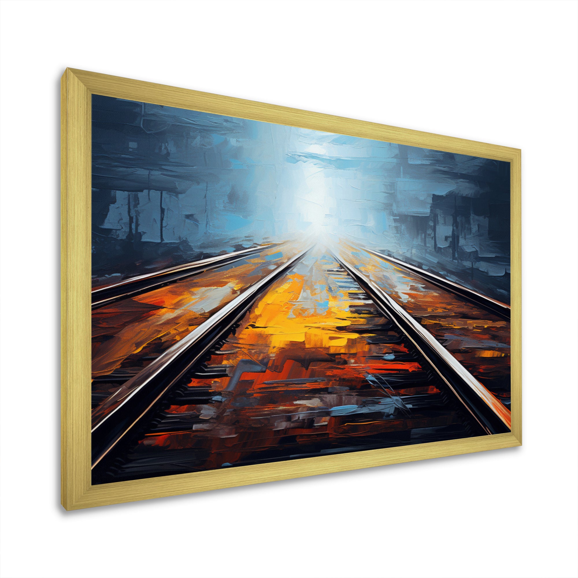 Train Serene Railways Track - Train Canvas Wall Art
