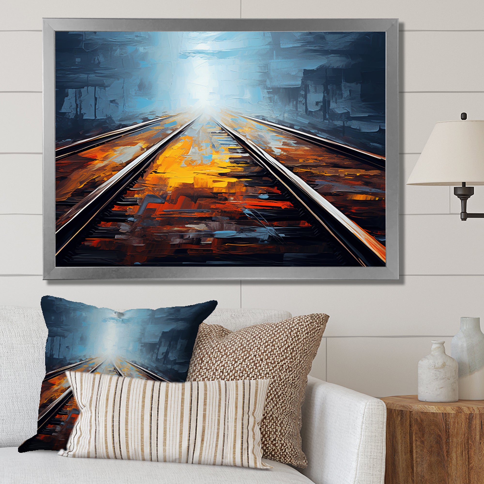 Train Serene Railways Track - Train Canvas Wall Art