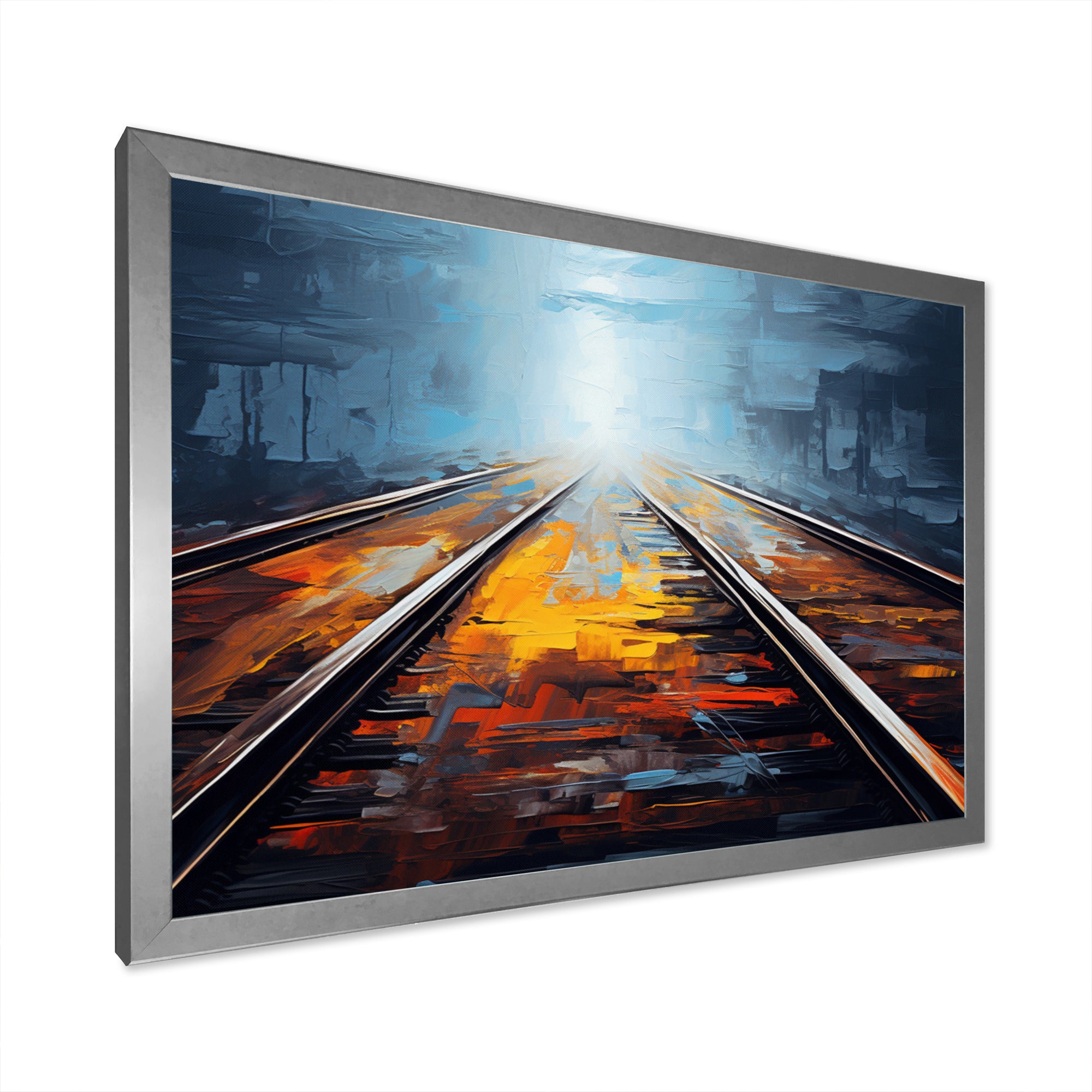 Train Serene Railways Track - Train Canvas Wall Art
