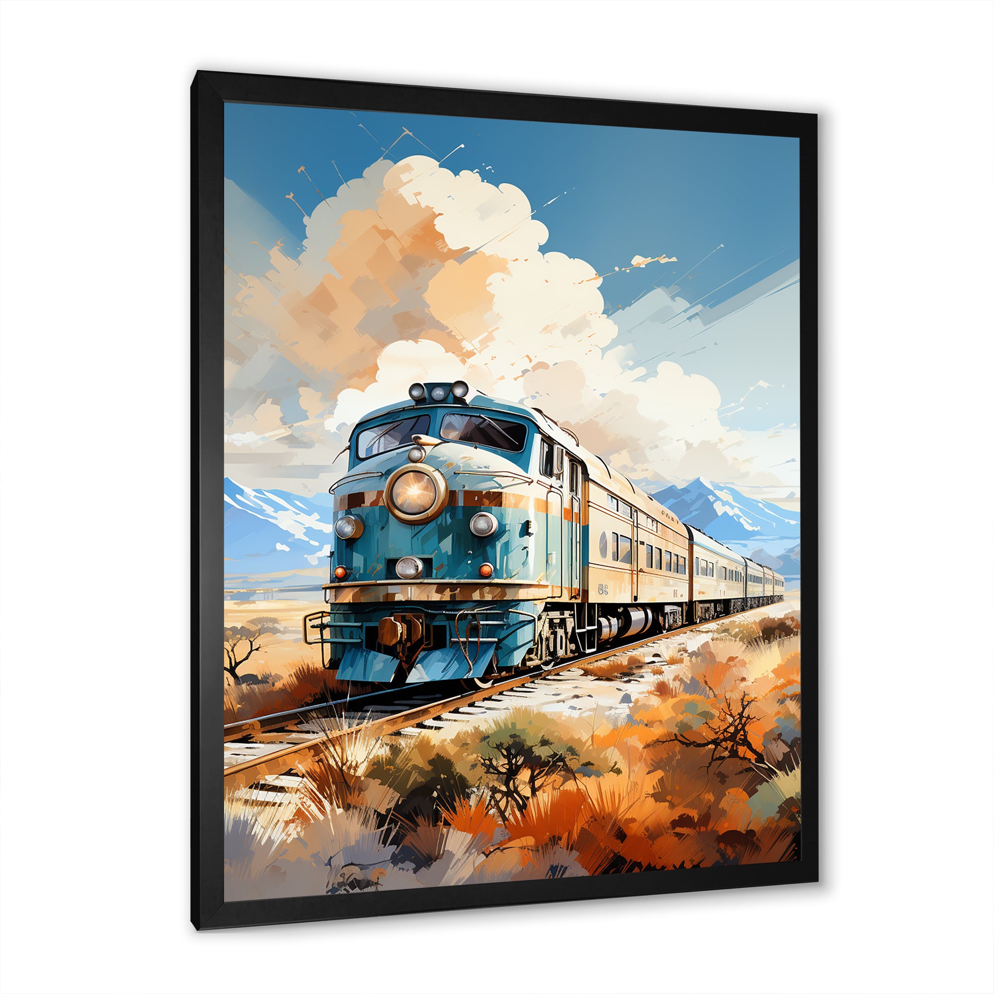Abstract Train Sublime Landscapes I - Train Canvas Wall Art