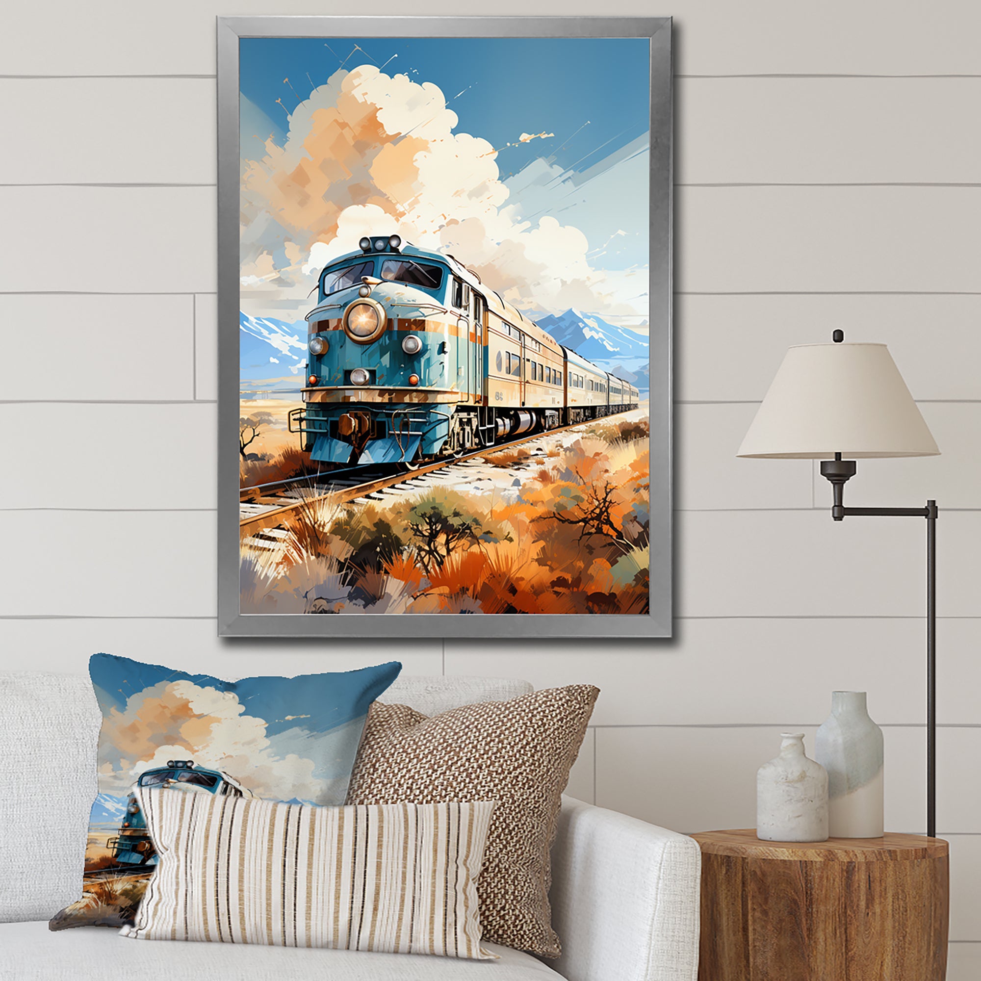 Abstract Train Sublime Landscapes I - Train Canvas Wall Art