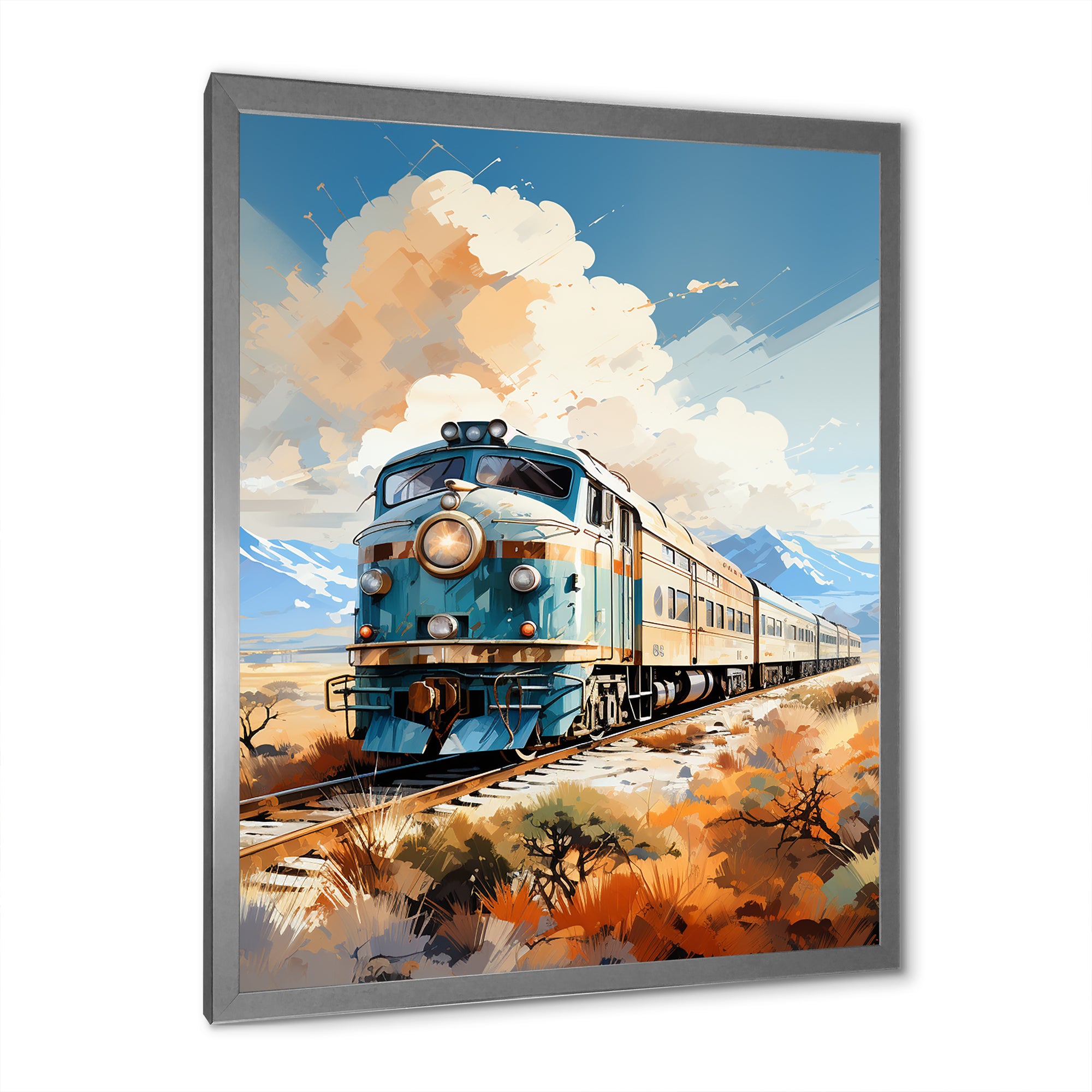 Abstract Train Sublime Landscapes I - Train Canvas Wall Art