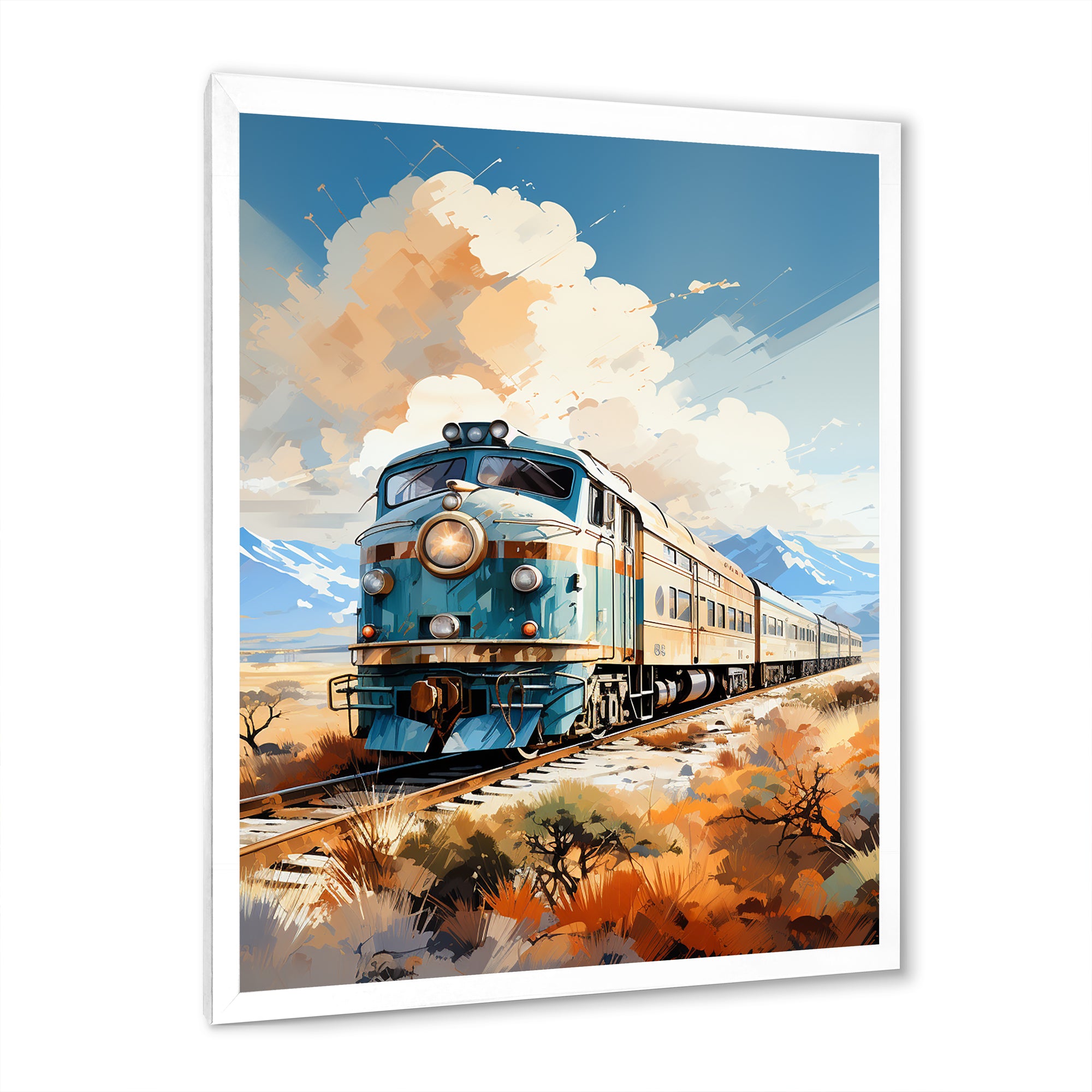 Abstract Train Sublime Landscapes I - Train Canvas Wall Art