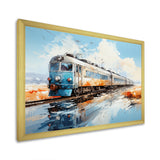 Blue Train Sublime Landscapes I - Train Canvas Wall Art