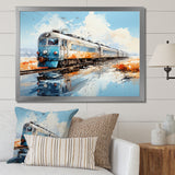 Blue Train Sublime Landscapes I - Train Canvas Wall Art