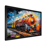 Abstract Train Synesthetic Symphonies - Train Canvas Wall Art
