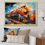 Abstract Train Synesthetic Symphonies - Train Canvas Wall Art