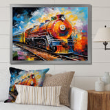 Abstract Train Synesthetic Symphonies - Train Canvas Wall Art