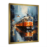 Orange White Train Journey - Train Canvas Wall Art
