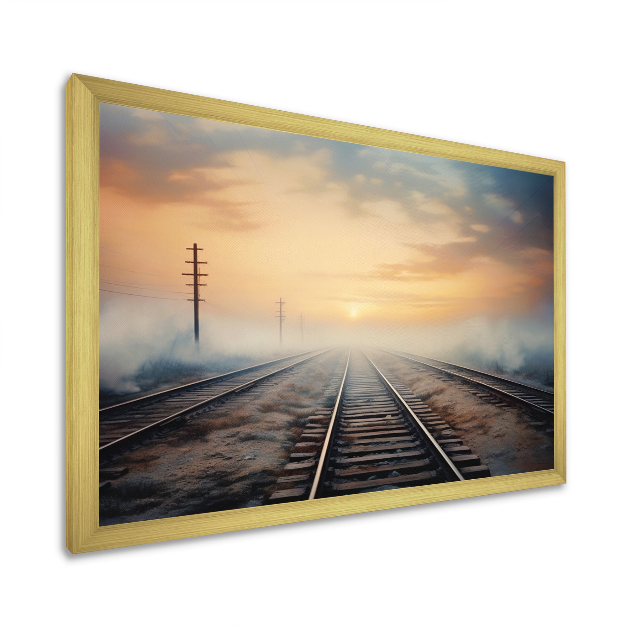 Train Transcendent Tracks - Train Canvas Wall Art