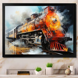 Abstract Train Translucent Rhythms I - Train Canvas Wall Art