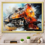Abstract Train Translucent Rhythms I - Train Canvas Wall Art