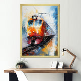 Abstract Train Vibrant Motion I - Train Canvas Wall Art