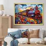 Abstract Train Whimsical Journey I - Train Canvas Wall Art