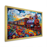 Abstract Train Whimsical Journey I - Train Canvas Wall Art