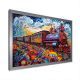 Abstract Train Whimsical Journey I - Train Canvas Wall Art