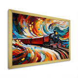 Abstract Train Whirling Momentum - Train Canvas Wall Art