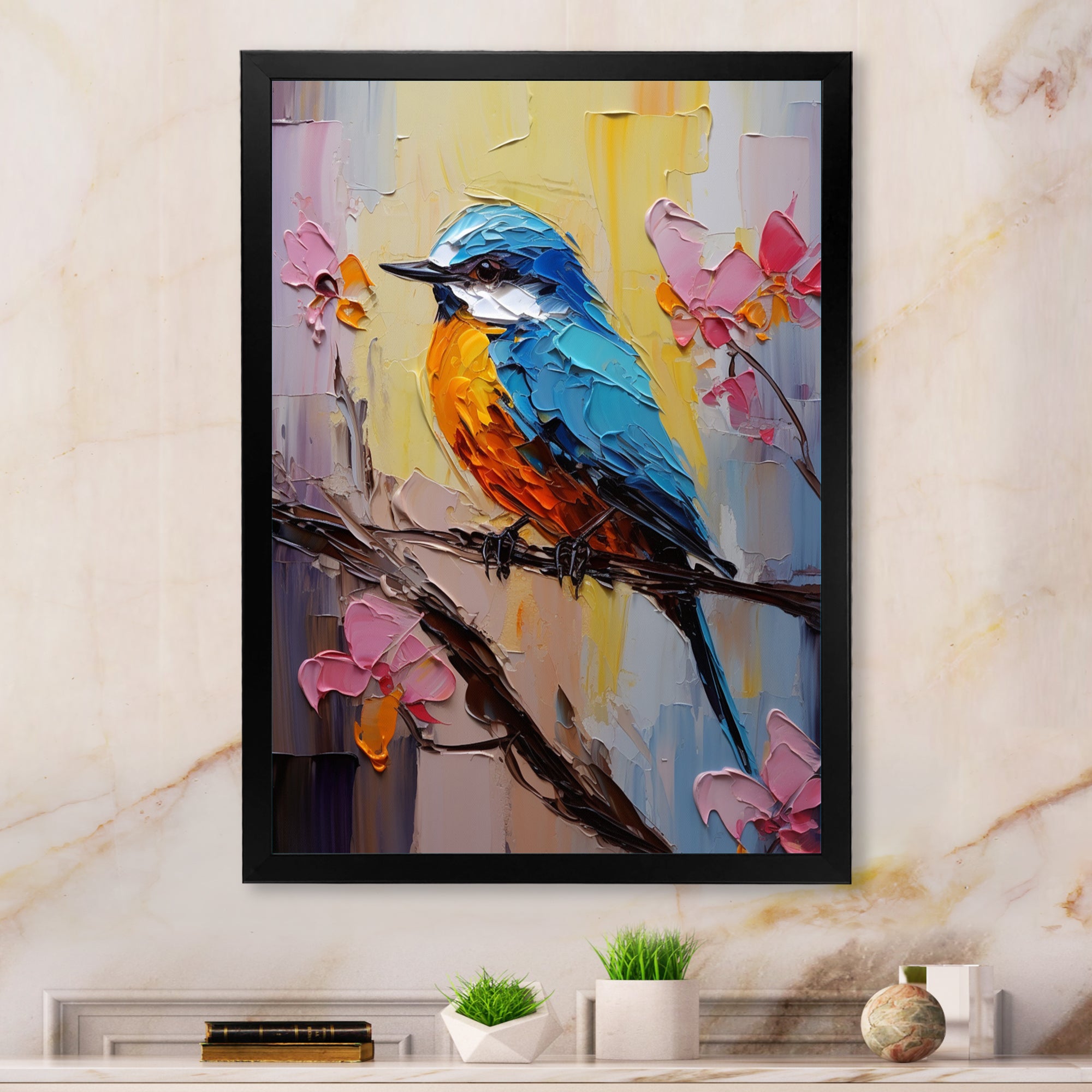 Bluebird Serenade Painting - Bird Wall Decor