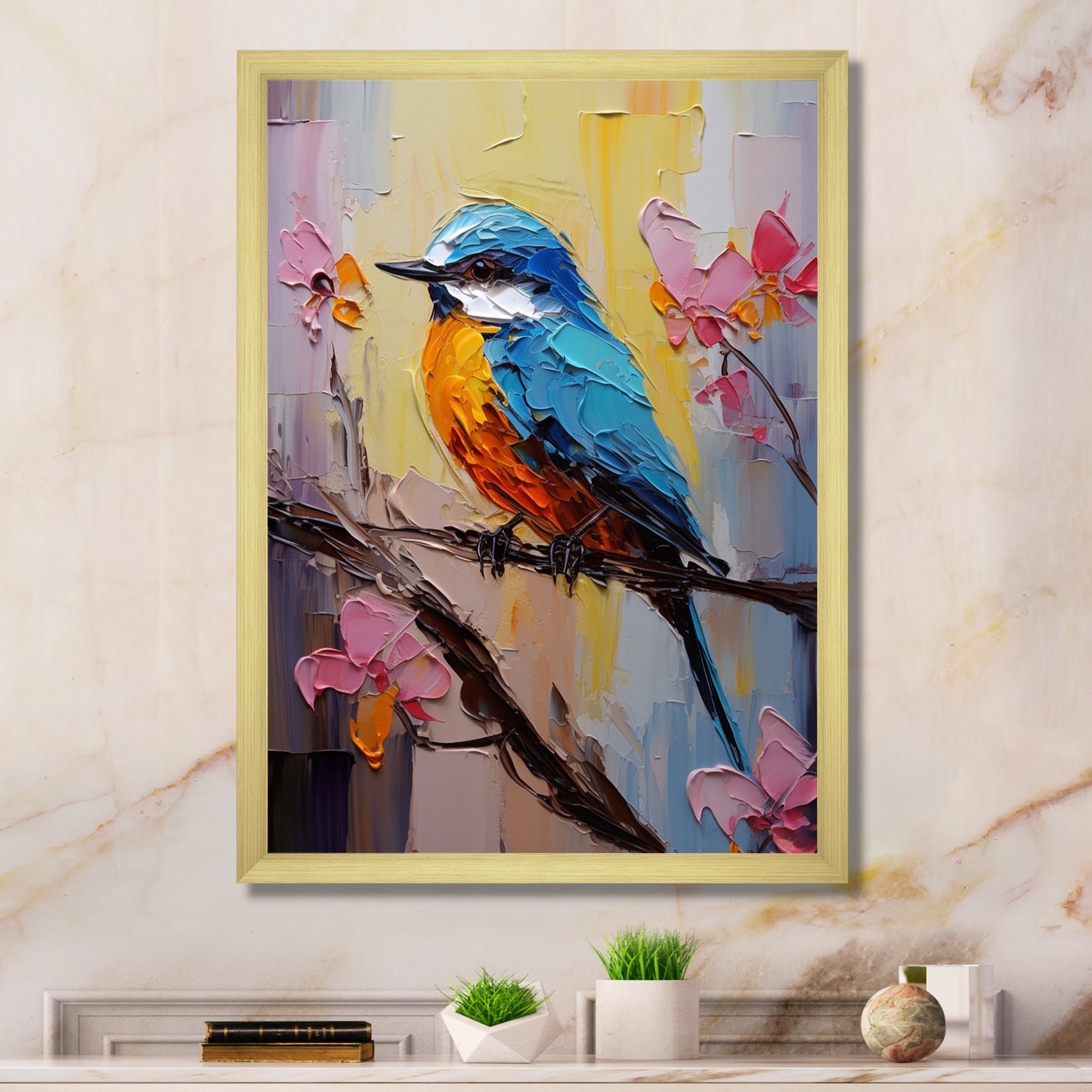 Bluebird Serenade Painting - Bird Wall Decor