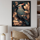 Cardinal Bird In Faded Retro Tones - Bird Home Decor Art