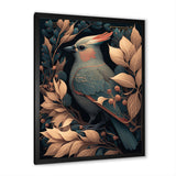 Cardinal Bird In Faded Retro Tones - Bird Home Decor Art