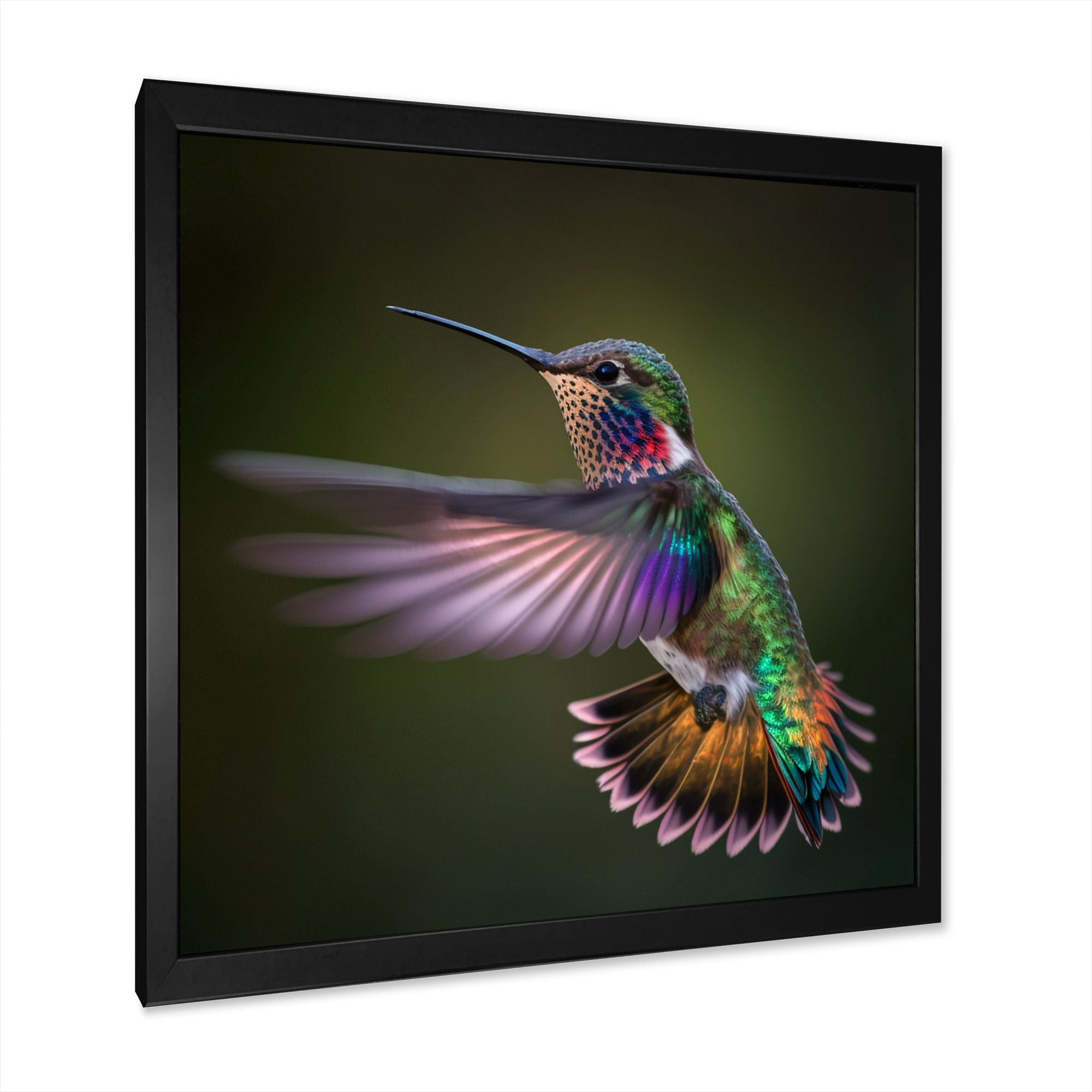 Purple Colibri Hovering Nature Photography - Bird Wall Decor