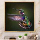 Purple Colibri Hovering Nature Photography - Bird Wall Decor