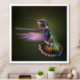 Purple Colibri Hovering Nature Photography - Bird Wall Decor