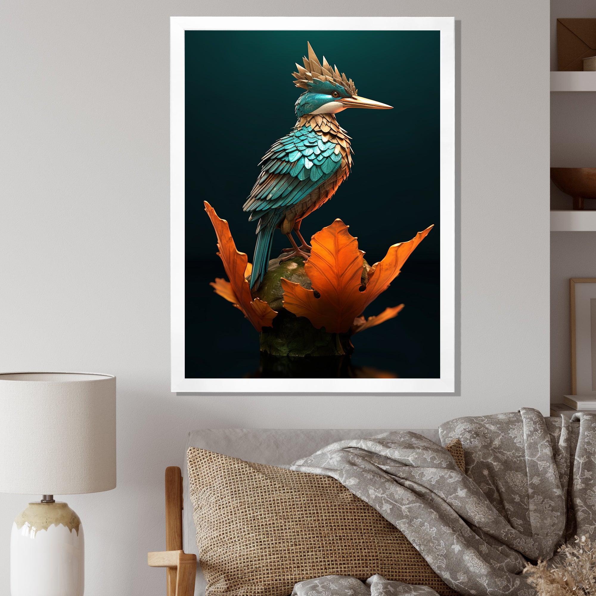 Blue Kingfisher Nature Photography - Bird Wall Decor