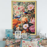 Tropical Birds In Paradise Flower field Painting - Bird Wall Art Prints