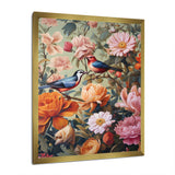 Tropical Birds In Paradise Flower field Painting - Bird Wall Art Prints