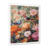 Tropical Birds In Paradise Flower field Painting - Bird Wall Art Prints