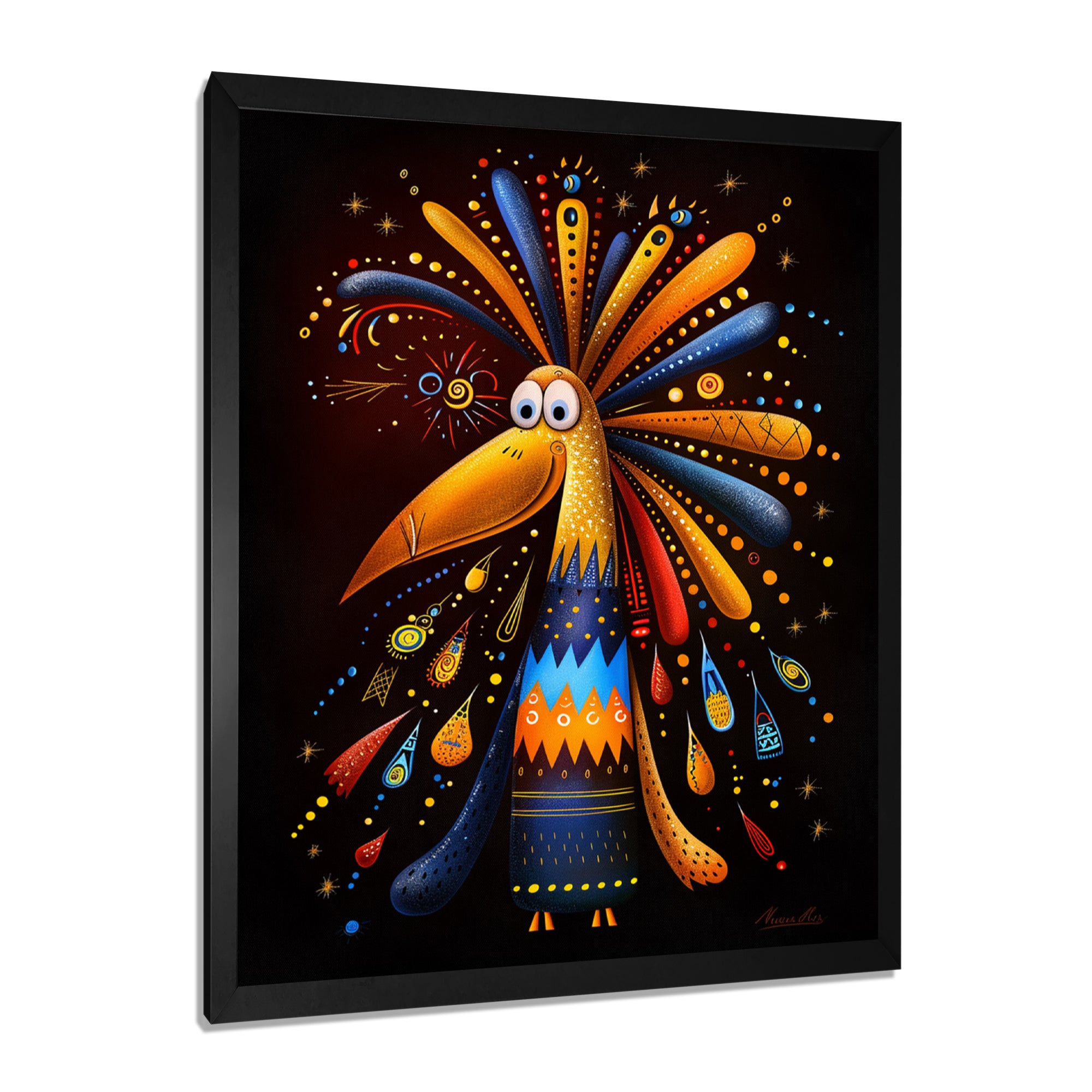 Friendly Colorful Paradise Bird - Bird Bedroom Wall Art