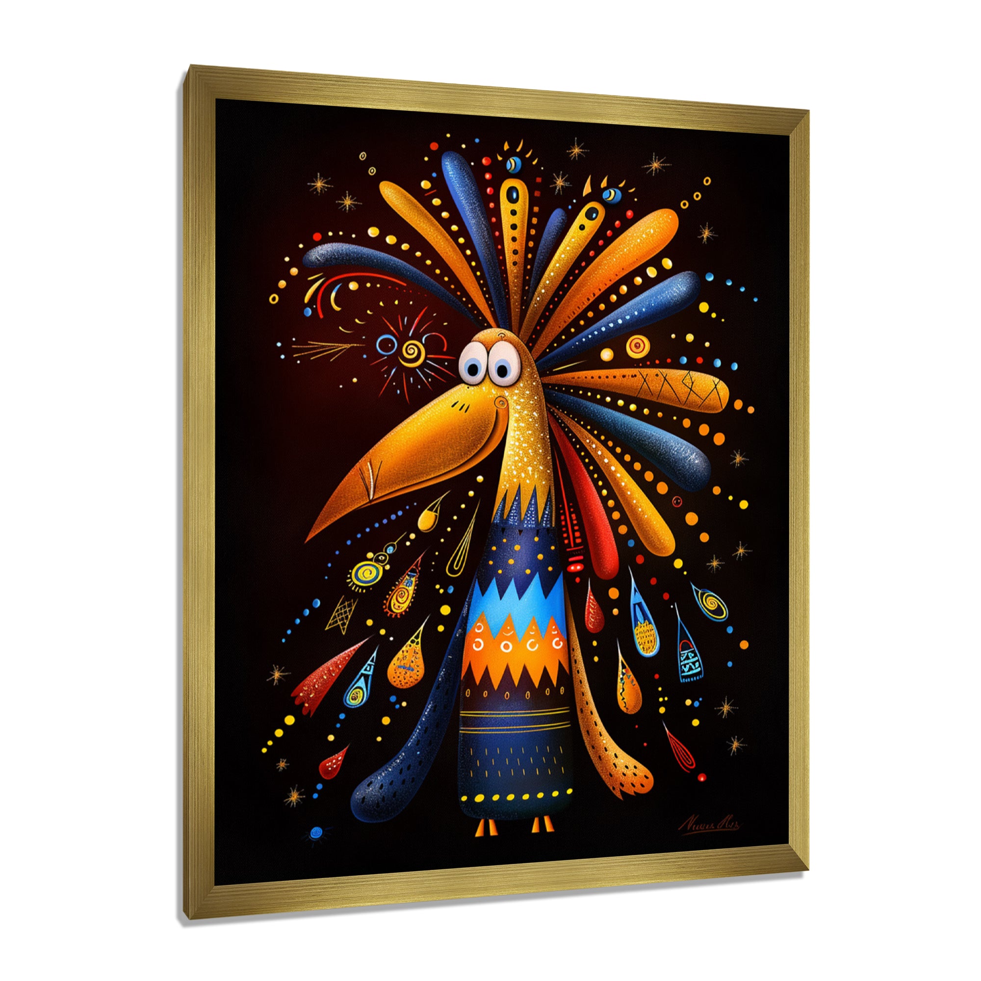 Friendly Colorful Paradise Bird - Bird Bedroom Wall Art