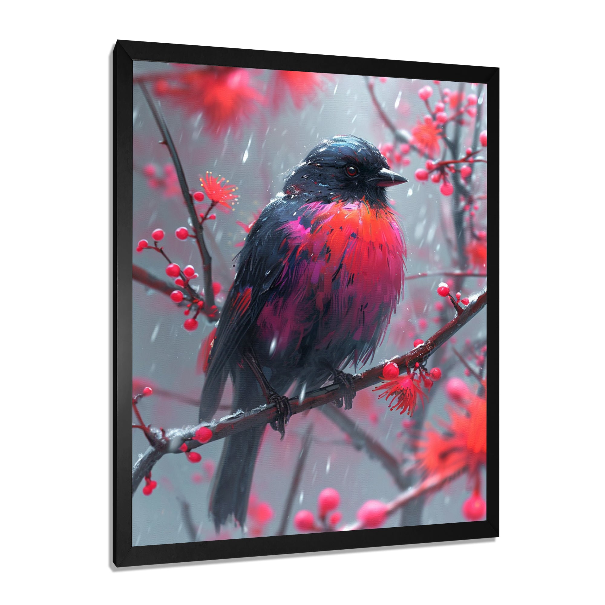 Cardinal Bird On Branch Christmas Wood - Bird Bedroom Wall Art
