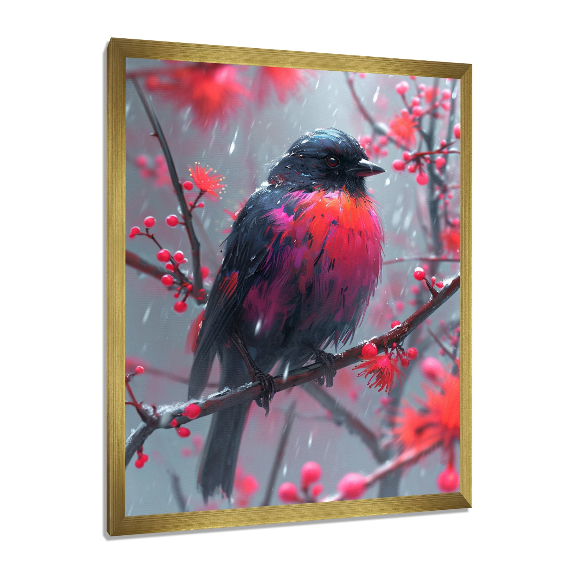 Cardinal Bird On Branch Christmas Wood - Bird Bedroom Wall Art