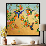Kolibri Birds Drinking Flower Nectar - Bird Wall Art Prints