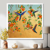 Kolibri Birds Drinking Flower Nectar - Bird Wall Art Prints