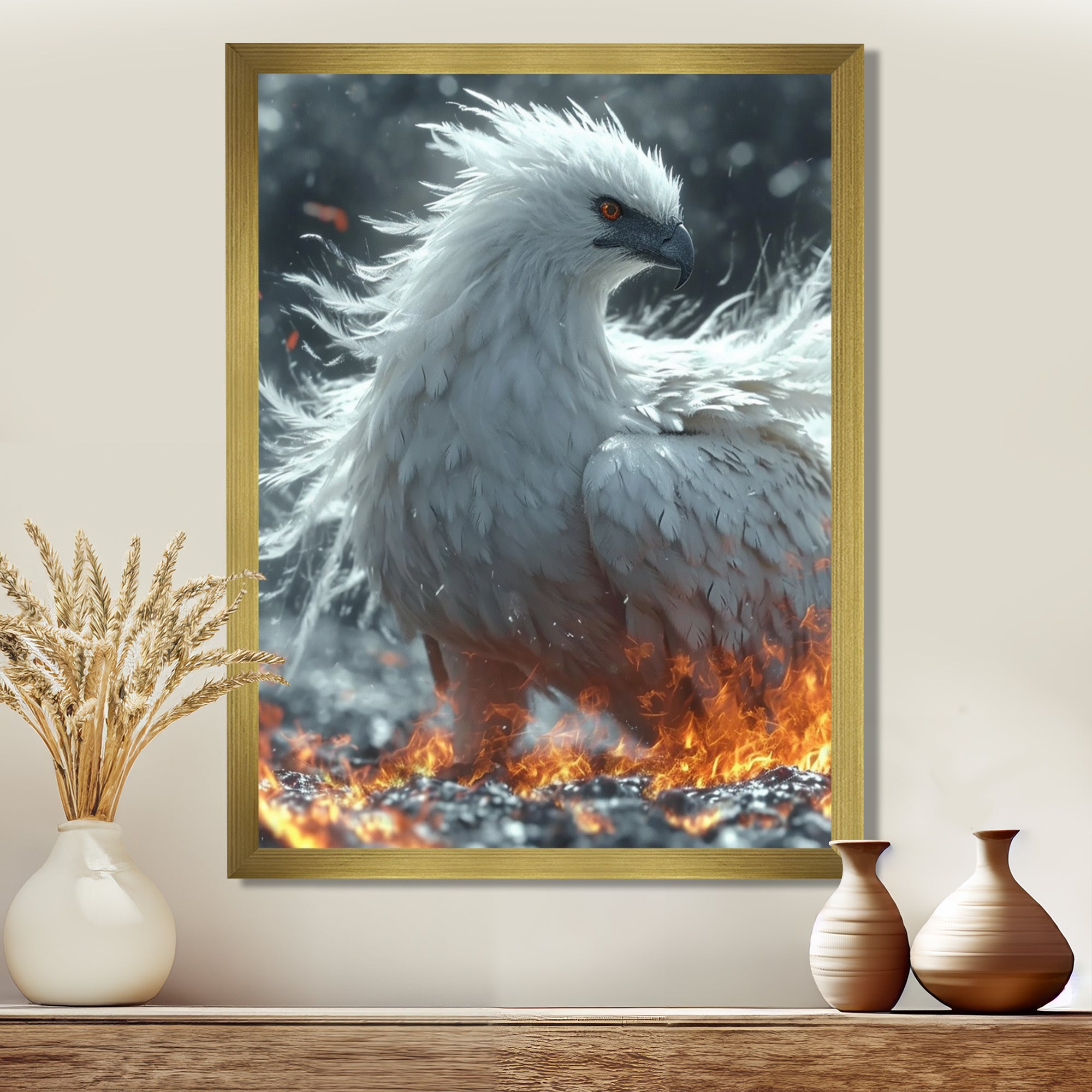 Mythical Majestic Firebird - Bird Wall Art Prints