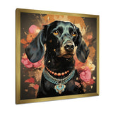 Glamorous Dachshund Portrait - Dog Dachshund Canvas Wall Art