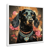 Glamorous Dachshund Portrait - Dog Dachshund Canvas Wall Art