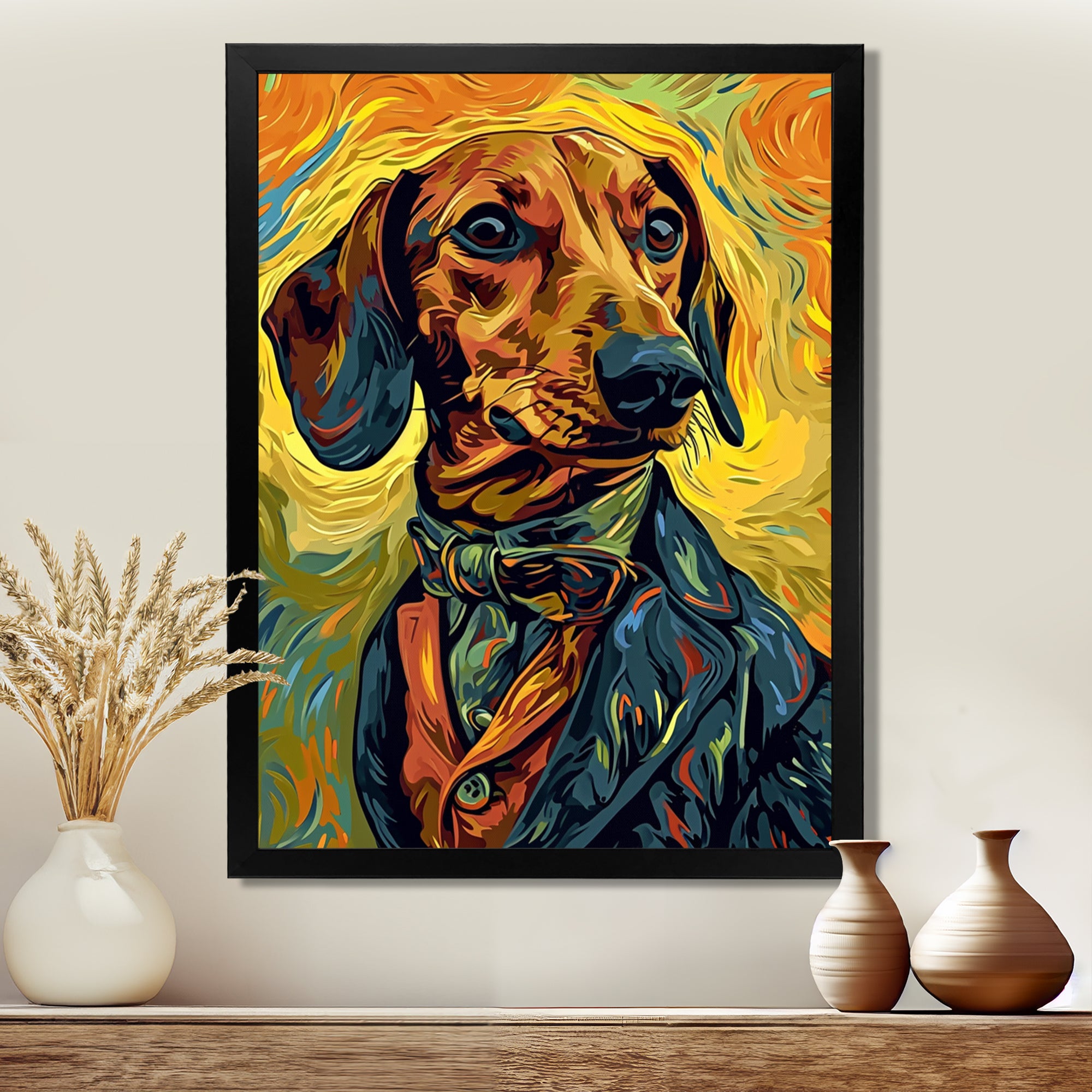 Stylish Dachshund In Elegant Suit - Dog Dachshund Wall Decor